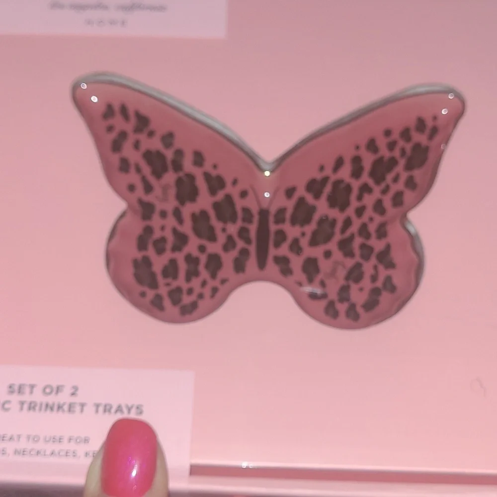 Juicy Couture Pink Leopard Trinket Tray Set